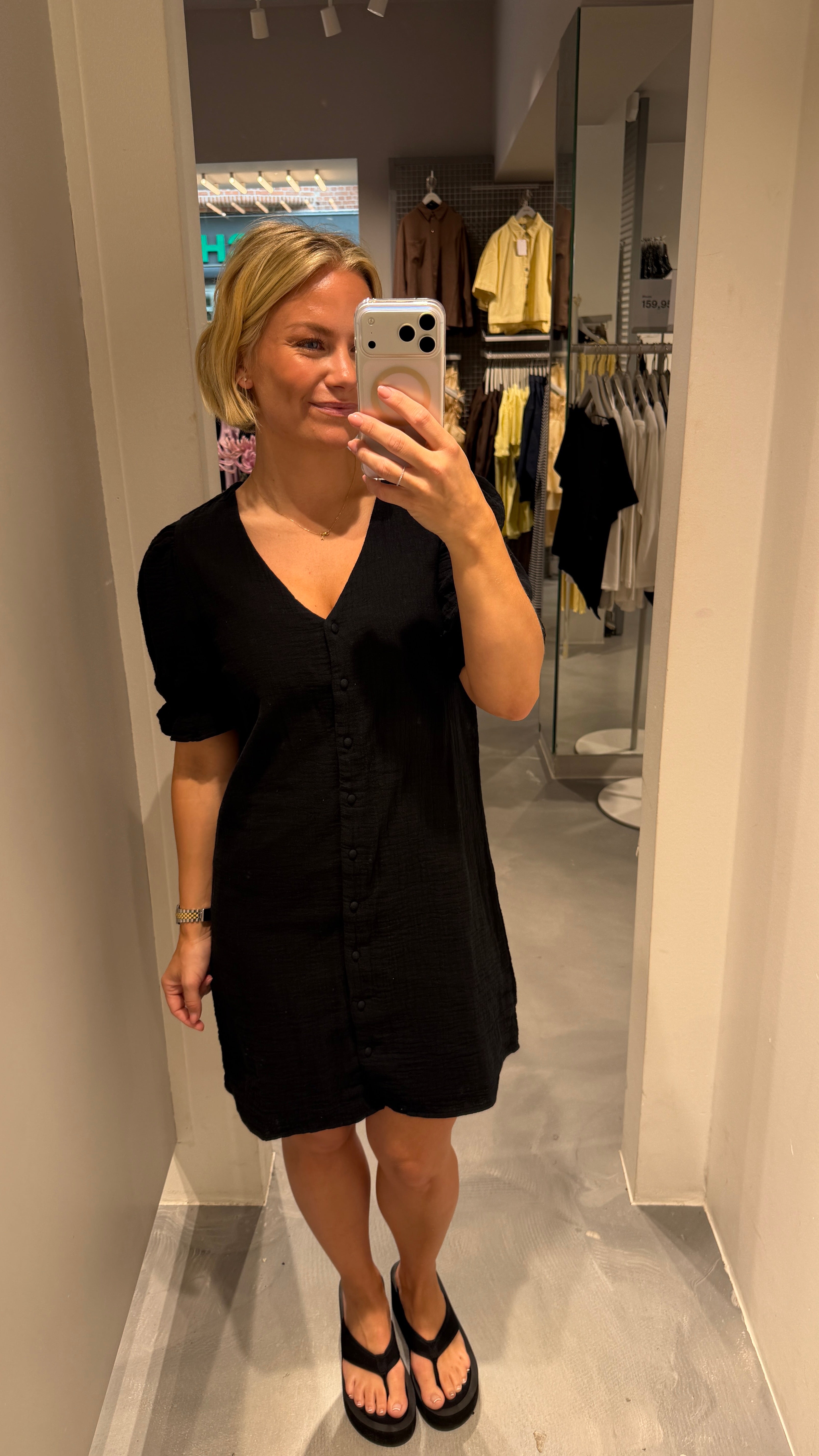 PCSASTINA Short Dress - Black